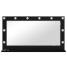 Miroir de coiffeuse avec lumières LED Chêne noir 100x55x18 cm 