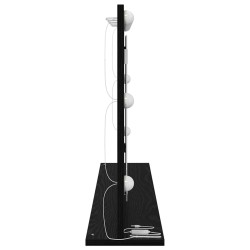 Miroir de coiffeuse avec lumières LED Chêne noir 100x55x18 cm 