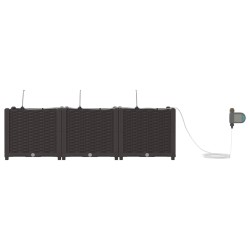 Jardinières de jardin 1 pc Marron 120 x 40 x 37.5 cm Plastique 