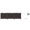 Jardinières de jardin 1 pc Marron 120 x 40 x 37.5 cm Plastique 