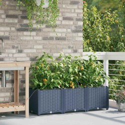 Jardinières de jardin 1 pc Gris 120 x 40 x 37.5 cm Plastique 