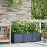 Jardinières de jardin 1 pc Gris 120 x 40 x 37.5 cm Plastique 
