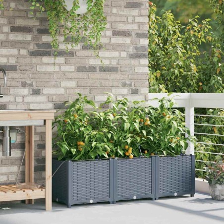 Jardinières de jardin 1 pc Gris clair 120 x 40 x 37.5 cm 