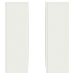 Supports de Plantes Pillar 2 pcs Blanc 24x24x75 cm Acier 