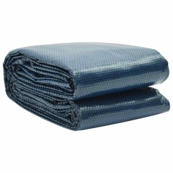 Film solaire de piscine flottant PE 450x220 cm Noir et bleu 
