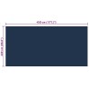 Film solaire de piscine flottant PE 450x220 cm Noir et bleu 
