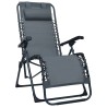 Chaise pliable de terrasse Gris Textilène 