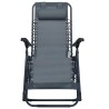 Chaise pliable de terrasse Gris Textilène 