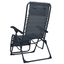 Chaise pliable de terrasse Gris Textilène 