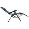 Chaise pliable de terrasse Gris Textilène 