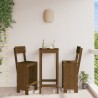 Tabourets lot de 2 marron miel 40x48,5x115,5 cm bois massif pin 