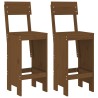 Tabourets lot de 2 marron miel 40x48,5x115,5 cm bois massif pin 
