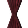 2 pcs Rideau à Passant Micro Satin Bordeaux 140 x 225 cm 