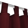 2 pcs Rideau à Passant Micro Satin Bordeaux 140 x 225 cm 