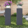 Supports de Plantes Extérieurs Pillar 2 pcs Anthracite 24x24x75 cm Acier 