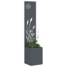 Jardinier avec Panneau Décoratif Anthracite 32 x 140 cm 