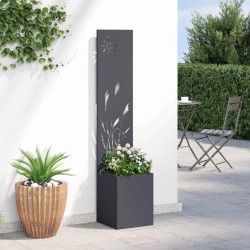 Jardinier avec Panneau Décoratif Anthracite 32 x 140 cm 