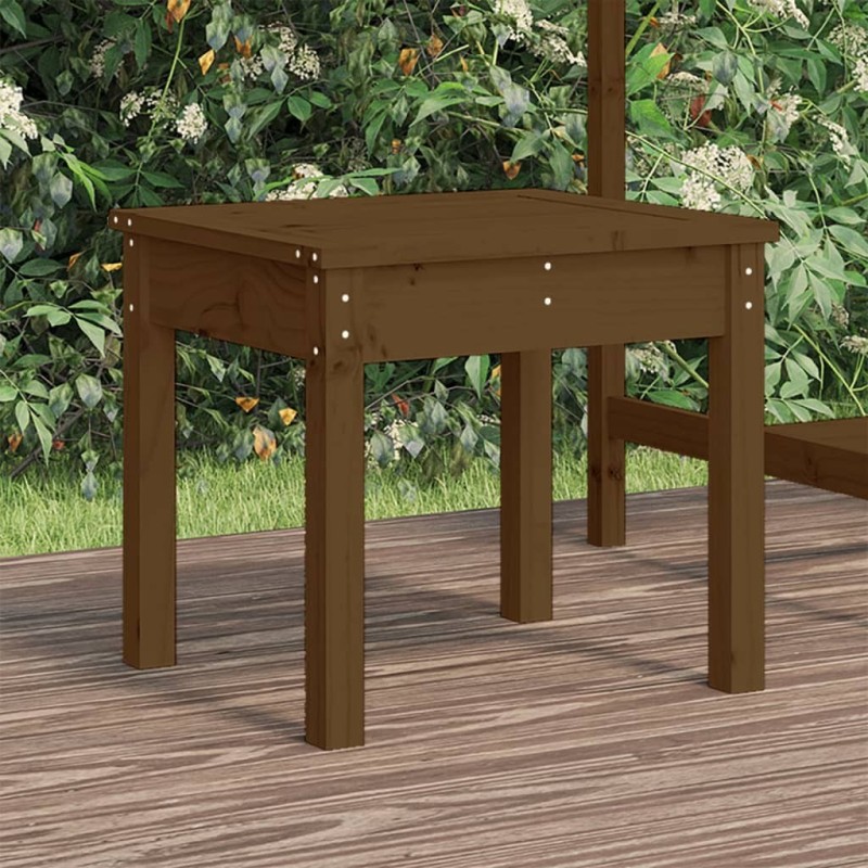 Banc de jardin marron miel 50x44x45 cm bois de pin massif Banc de jardin marron miel 50x44x45 cm bois de pin massif