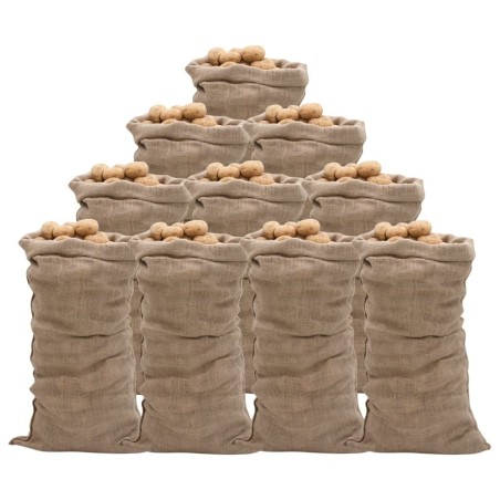 Sacs en jute 10 pcs 65x135 cm 100 % jute 220 g/m² 