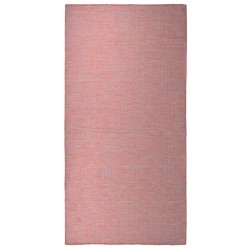 Tapis à tissage plat d'extérieur 100x200 cm Rouge 