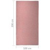Tapis à tissage plat d'extérieur 100x200 cm Rouge 