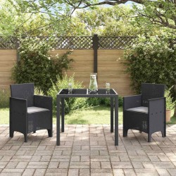 Chaises de Jardin avec Coussins 2 pcs Anthracite 