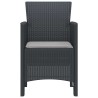 Chaises de Jardin avec Coussins 2 pcs Anthracite 