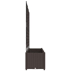 Planteur de jardin avec treillis 3 pcs Marron 120x40x143 cm 