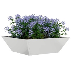 Set de 5 Jardinières Bol de Jardin 50x50x15 cm en Acier Galvanisé 