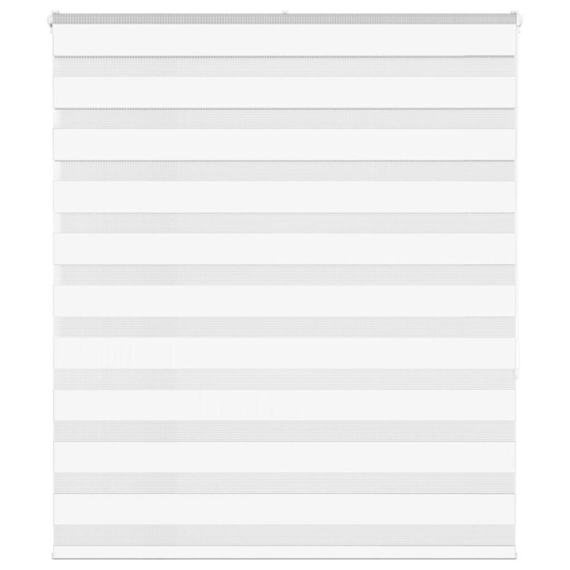 Store zèbre blanc 130x150 cm largeur du tissu 125,9cm polyester 