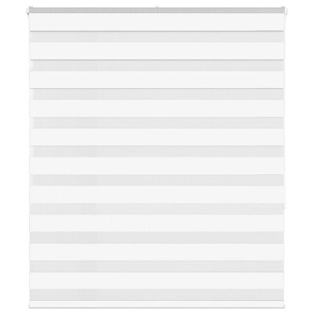 Store zèbre blanc 130x150 cm largeur du tissu 125,9cm polyester 
