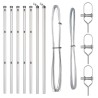 Ensemble de poteaux de clôture 7 pcs Argent Ø32mm 100 cm 