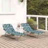 Transat pliant 2 pcs Portable Motif feuille Tissu Oxford 600D 