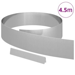 Bordure de jardin Argent 450 x 15 cm Acier galvanisé 