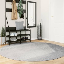 Tapis IZA poils courts style scandinave gris Ø 200 cm 