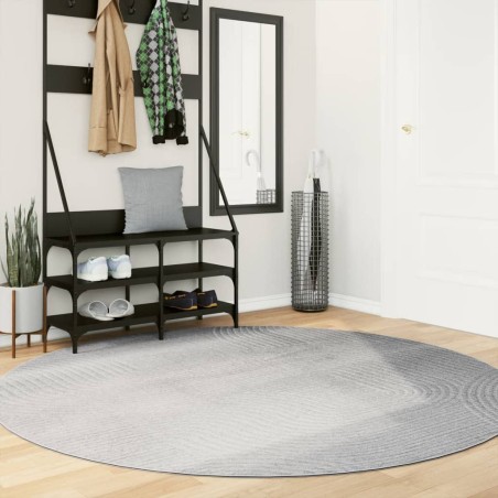 Tapis IZA poils courts style scandinave gris Ø 200 cm 