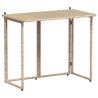 Table de jardin pliante beige 90 x 51 x 75 cm polyrotin 