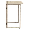 Table de jardin pliante beige 90 x 51 x 75 cm polyrotin 