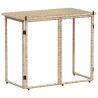 Table de jardin pliante beige 90 x 51 x 75 cm polyrotin 