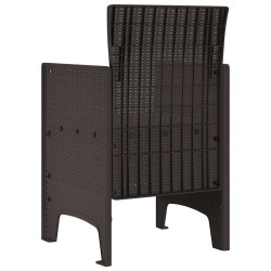 Chaises de jardin 2 pcs Marron 53 x 49 x 85 cm Plastique 