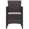Chaises de jardin 2 pcs Marron 53 x 49 x 85 cm Plastique 