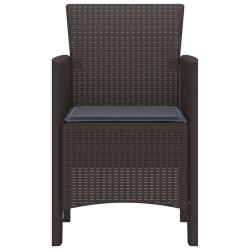 Chaises de jardin 2 pcs Marron 53 x 49 x 85 cm 