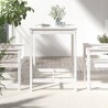 Table de jardin blanc 82,5x82,5x110 cm bois massif de pin 