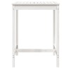 Table de jardin blanc 82,5x82,5x110 cm bois massif de pin 