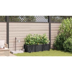 Jardinières de jardin 1 pc Noir 120 x 40 x 37.5 cm Plastique 