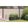 Jardinières de jardin 1 pc Noir 120 x 40 x 37.5 cm Plastique 
