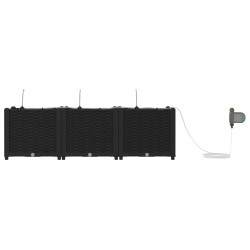 Jardinières de jardin 1 pc Noir 120 x 40 x 37.5 cm Plastique 