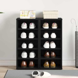 Armoire à chaussures Chêne noir Bois d'ingénierie 32 x 35 x 70 cm 