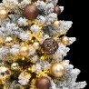 Sapin de Noël artificiel articulé 150 LED et boules 120 cm 