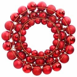 Couronne de Noël rouge 45 cm polystyrène 